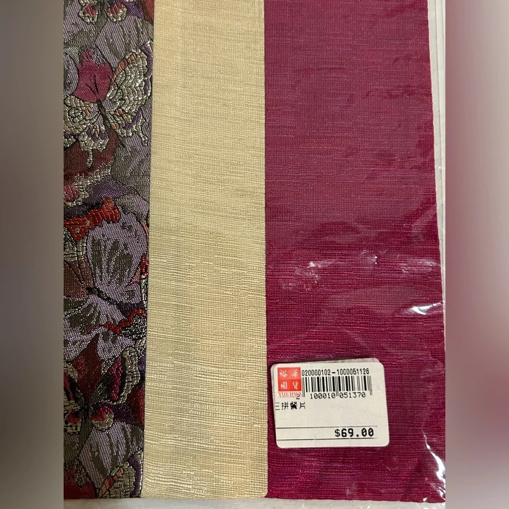 Handmade Silk Brocade Tablecloth – Shiny Jacquard Butterfly Art Textile